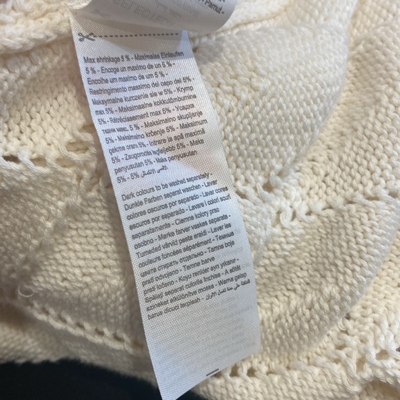 SELECTED | Size S | Knit cardigan with fringe | color Jet stream (light cream) - Picture 11 of 12